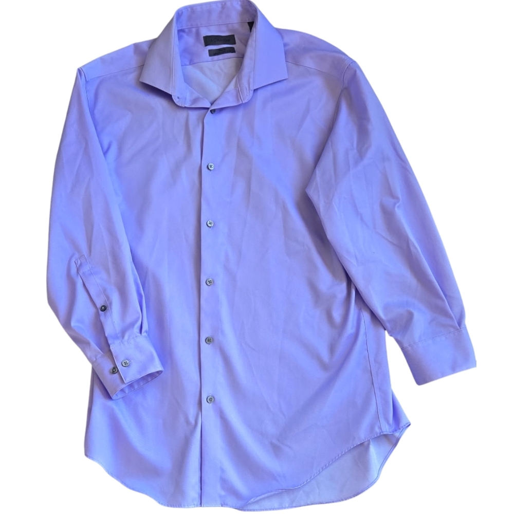 Calvin Klein Purple Dress Shirt Classic Cotton Blend